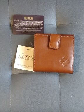 Patricia Nash Brown Leather RFID Card & Key Holder